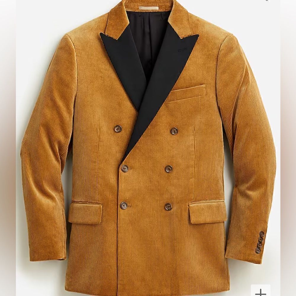 J.Crew Thé Ludlow Double-Breated Corduroy Tuxedo Jacket New!